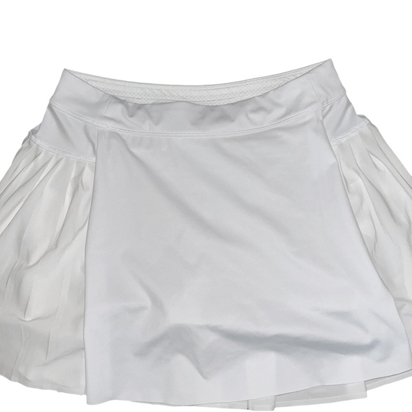 Athleta Advantage White Pleated Tennis Athletic Mini Skort Skirt - M - Picture 5 of 14